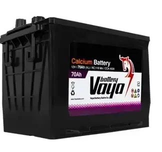 باتری 60 آمپر پایه بلند قطب راست وایا باتری