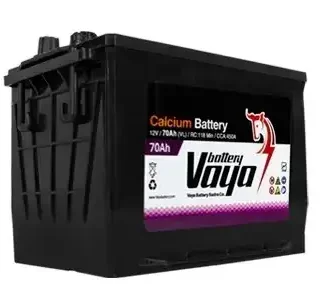 باتری 70 آمپر پایه بلند قطب چپ وایا باتری