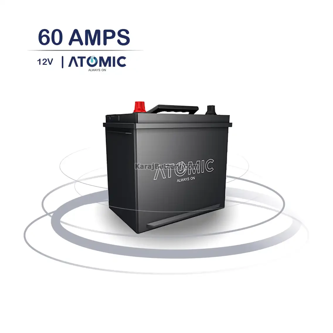 باتری اتمیک- 60 آمپر- قالب D23 - قطب راست