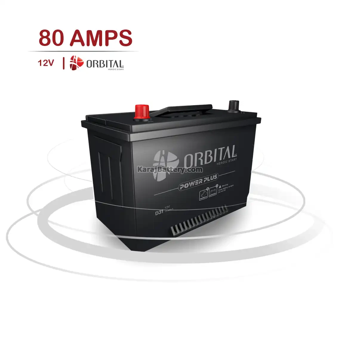 باتری اوربیتال- 80 آمپر- قالب D31