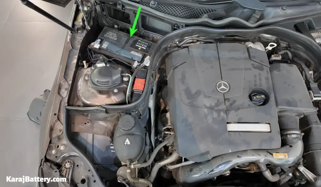 محل قرارگیری باتری بنز E250 کروک - کرج باتری