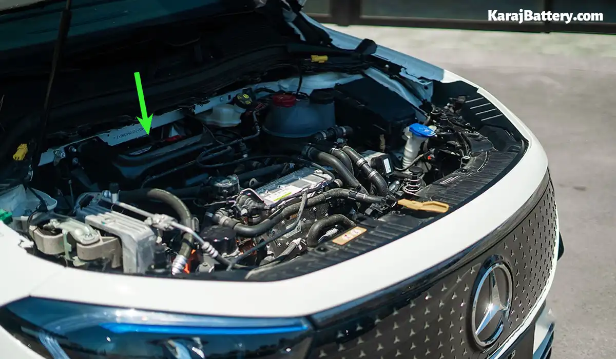 محل قرارگیری باتری بنز EQA - کرج باتری