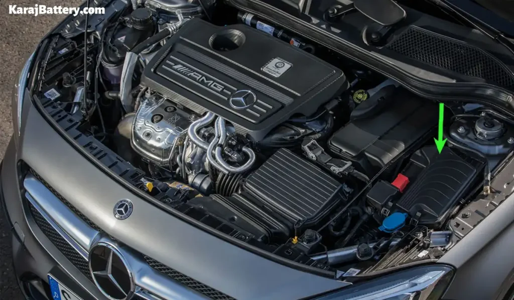 محل قرارگیری باتری بنز GLA - کرج باتری