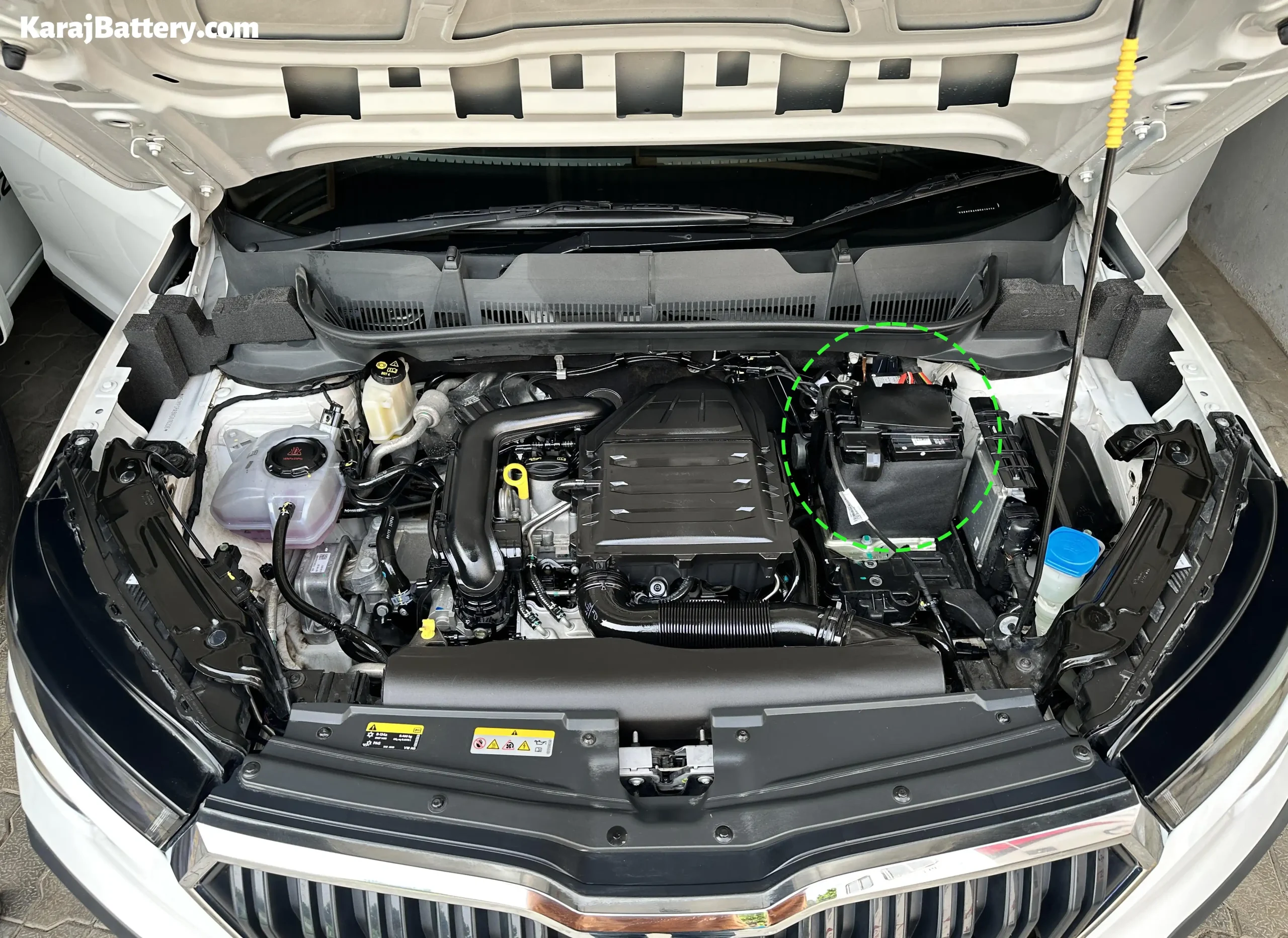 محل قرارگیری باتری اشکودا کوشاک - کرج باتری