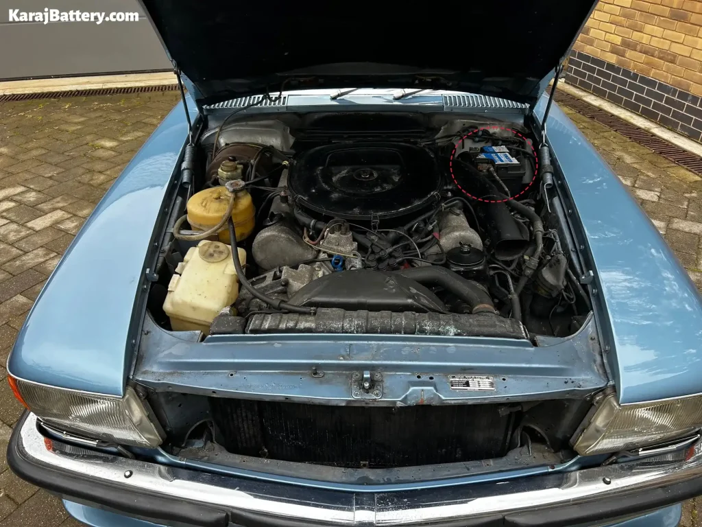 محل قرارگیری باتری بنز SLC کلاسیک - کرج باتری