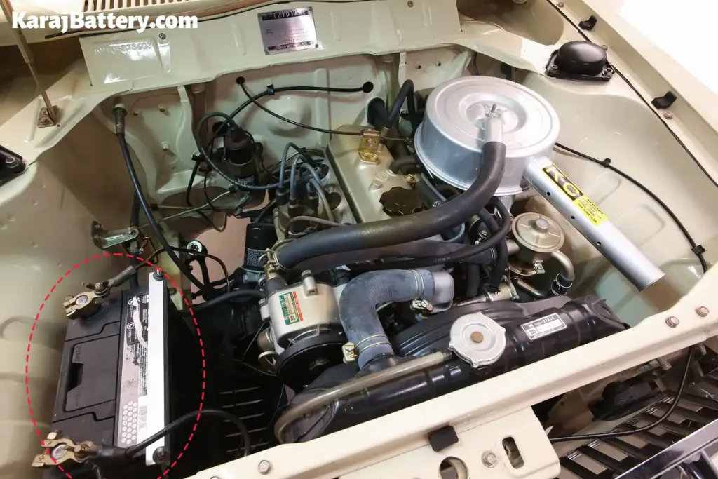 محل قرارگیری باتری تویوتا RF - کرج باتری